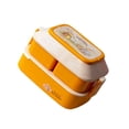 thumbnail image 2 of Inteprter Fiambrera Lovely Home Office School Compartimentos de doble capa Cajas de almacenamiento Bento Contenedor de comida para estudiantes Estuche de Cocina y Comedor Amarillo L Inteprter HA069716-01, 2 of 6