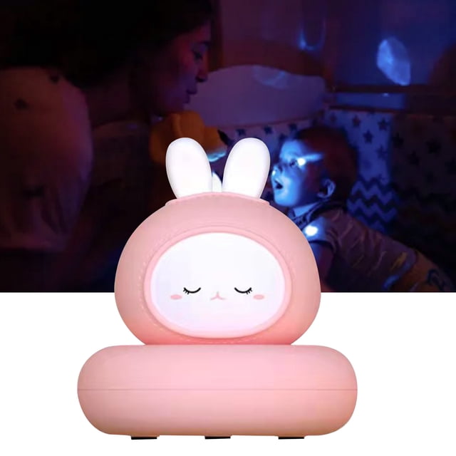 Lámpara De Guardería De Conejito Para Bebé, Luz De Guardería De Conejo De Brillo Ajustable DC5V, Aspecto , Versátil Para Dormitorio