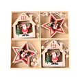 thumbnail image 1 of Adornos Navideños Con Cuerda Colgante, Juego De Colgantes De Madera Con Temática Navideña, Decoración Colgante Para Interiores Para El Hogar, Árbol De Navidad 12 Uds. Sweethay HA025839-01, 1 of 7
