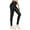 Black, variant on Women's Faux Leather Thermal Leggings Fleece Lined Warm Yoga Pants with Pockets