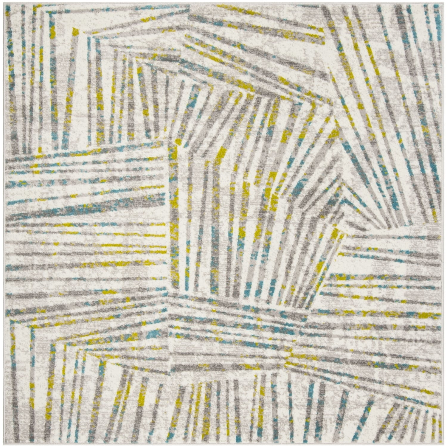 SAFAVIEH Skyler Carlene Geometric Area Rug, Grey/Green, 4' x 6'