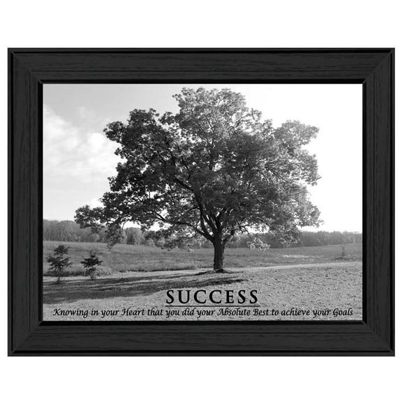 Success By Trendy Decor4U Printed Framed Wall Art Wood Multi-Color