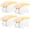 Yellow, variant on 4 Pcs Rice Storage Containers Bulk Flour Sugar Container Wheels Measuring Cups Set Airtight Pet Dog Cat Birds Food Bin Grain Cereal Organizer Box for Dry Baking(White,22 lb)