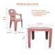 thumbnail image 2 of Mesa Infantil para Niños con 4 Sillas Plástico Reforzado tipo Rattan Color Rosa / Varios colores, 2 of 4