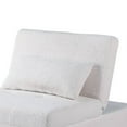 thumbnail image 3 of Jiya Convertible Sofa Chair to Single Bed, White Fabric, 76 Inch, 3 of 6