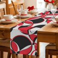 thumbnail image 5 of Red Geometric Table Runner 70 Inches, Modern Abstract Lines Textured Bed Runner Dresser Scarves Tabletop for Indoor Outdoor Parties/Ceremony/Banquet, 13" x 70", 5 of 9