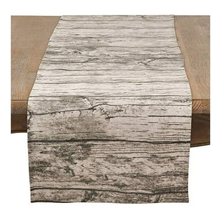 

Fennco Styles Country Wood Grain Design Cotton Tablecloth