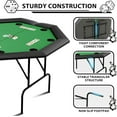 thumbnail image 6 of Octagon Poker Table with 8 Cup Holders, Casino Leisure Table for 8 Players, Blackjack Gaming Table with Water-Resistant Cushioned Rail, 6 of 8