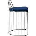 thumbnail image 3 of Meridian Furniture Gio 25.5"H Velvet Counter Stool in Navy, 3 of 4
