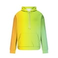 thumbnail image 5 of UVEASISHA Chandails à Capuche Graphiques pour Hommes Tendance Dégradé Imprimé Chandail à Capuche Manches Longues Cordon de Serrage Hipster Décontracté Chandail avec Poche Offres du Jour, Jaune, m, 5 of 5