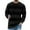 Black, variant on IROINNID Men's Sweater Round Neck Long Sleeve Jumper Mid-Length Stripes Casual Pullover Ribbed Hem Sweater
