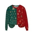 thumbnail image 6 of Women's Christmas Sweatshirts Plus Size Vintage Printed Round Neck Casual Sporty Long Sleeve Fleece Pullover, 6 of 7