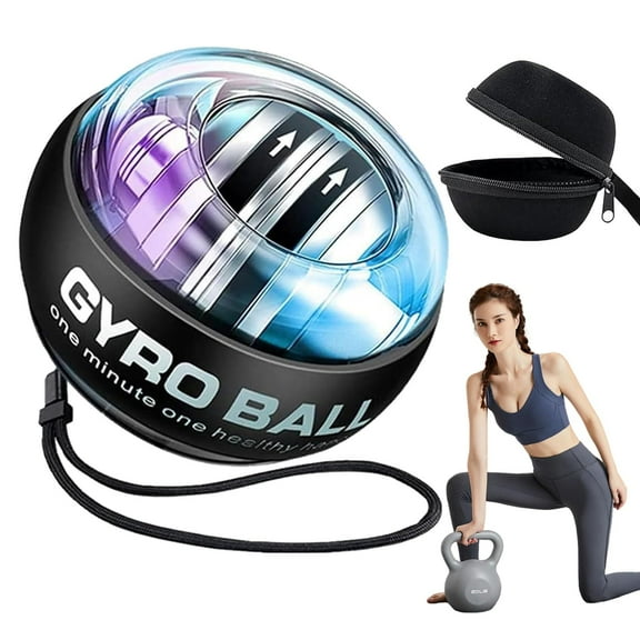 2026 New Curaball Torque Ball, Curaball Hand Exerciser, Gyro Ball with LED Lights and Portable Case, Hand Gripper Strengthener, Grip Strength Trainer for Strengthen Arms, Fingers, Bones and Muscles
