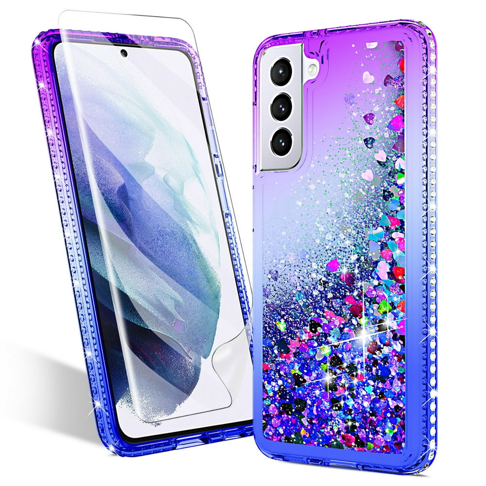 For Samsung Galaxy S21 Case with built in screen protector,Elegant