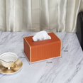thumbnail image 1 of Caja de pañuelos de papel para sala de estar, de cuero, de lujo, para escritorio, sencilla, para baño de pies, para tienda, para publicidad de hoteles, 1 of 4