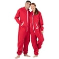 thumbnail image 4 of Joggies - Red & White Adult Footless Hoodie One Piece - Adult - Small Plus/Wide (Fits 5'3 - 5'6"), 4 of 5