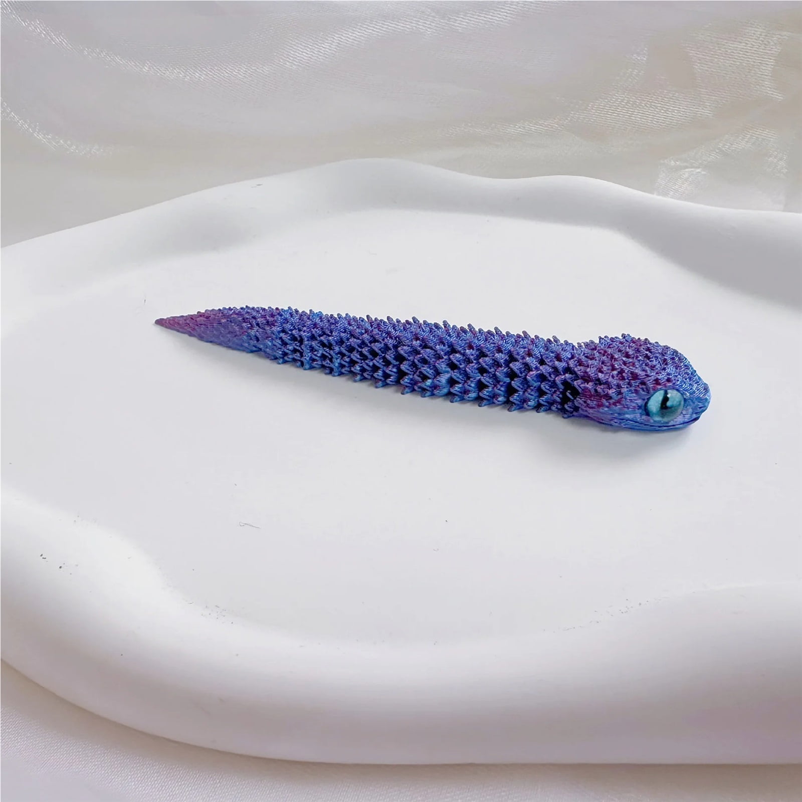 13cm 3D Printed Mini Snake Movable Joint Figurines Simulation Snake Office Desktop Ornament Christmas New Year Gifts Crafts Gift
