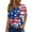 Blue, variant on VerPetridure American Flag Shirts for Women 4th of July T Shirt Funny USA Print V-Neck Tees Patriotic Casual Short Sleeve Tops