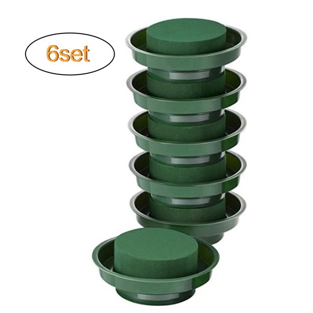 6 Pcs Floral Foam Flower Brick Blocks Insert Dried Flower Mud Handle