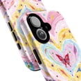 thumbnail image 2 of Whimsical Heart and Butterfly Phone Case, Colorful Pastel Swirl Art iPhone Cover, Artistic Fantasy Aesthetic Protective Case for iPhone 16 15 14 13 12 11 Plus Pro Max Mini, 2 of 6
