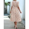 thumbnail image 3 of Gdvsclr Women'S Chiffon Floral Dresses Casual Summer Boho Flutter Sleeve Flowy Western Dress  M, 3 of 5
