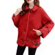 thumbnail image 2 of Chaquetas y abrigos casuales de manga larga sin capucha para mujer, blusa holgada de invierno con solapa, cárdigan de felpa de talla grande, abrigo/chaqueta casual de manga larga sin capucha, blusa pa, 2 of 6