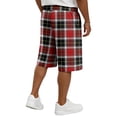 thumbnail image 5 of Delconic Mens Casual Plaid Drawstring Shorts Loose Fit Knee Length Summer Shorts with Elastic Waist and Side Pockets Red M, 5 of 5