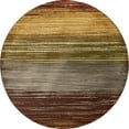 thumbnail image 1 of Unique Loom Barista Abstract Stripes Area Rug 8' x 8' Round Beige/Brown, 1 of 2