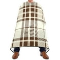 thumbnail image 2 of JSTEL Brown Grid Tartan Checkered Waterproof Barber Cape for Men Women Beard Shaving Bib Apron Professional Hair Cutting Cloth, 65 x 55 inch, 2 of 6