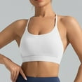 thumbnail image 2 of Bigersell Women's Seamless Sports Bra Deals Women's Color No-Wire Bra No Front Button No-Slip Underwear Sports Bras Nursing Bra Style F-1337 White S, 2 of 8