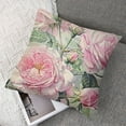 thumbnail image 7 of nygtbtfer Square Decorative Throw Pillow Case Cushion Cover, Pink Rose Floral,Soft Pillowcase 20x20in, 7 of 7