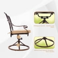 thumbnail image 6 of Haverchair 2 Piece Outdoor Bistro Dining Swivel Rocker Chair Set Cast Aluminum Dining Chairs, 6 of 7