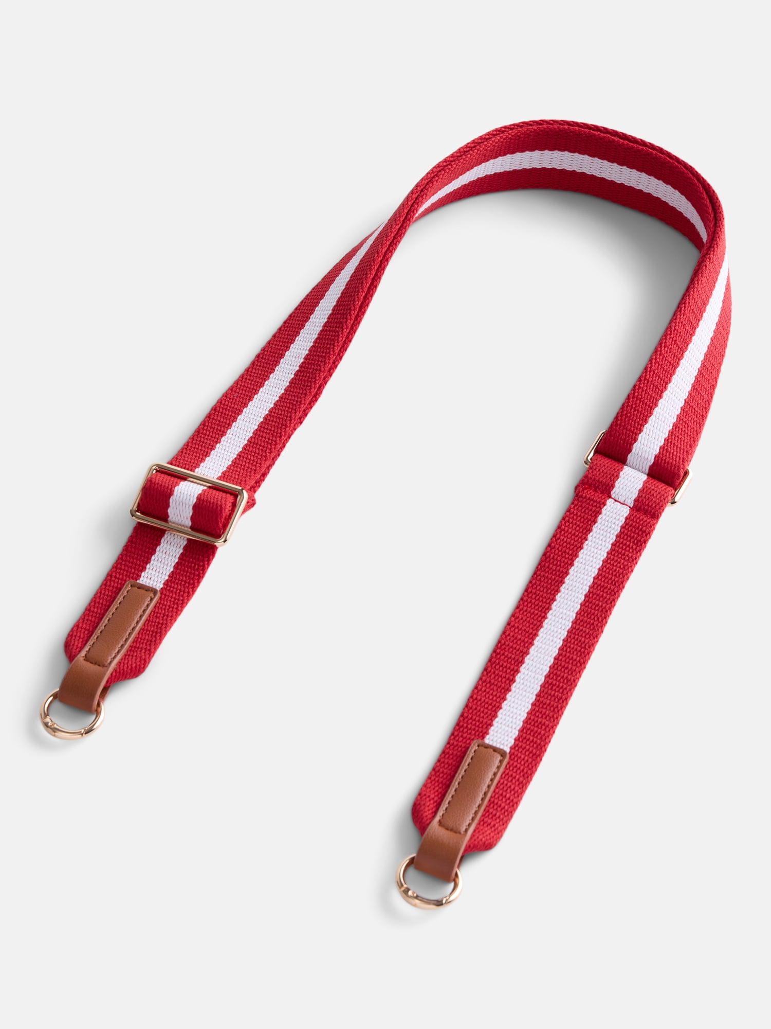 No Boundaries Women’s Game Day Webbed Bag Straps, Red & White