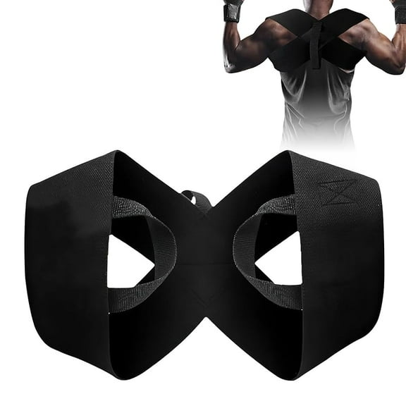 Heavy Shoulder Straps, Adjustable Back Posture Corrector, Posture Corrector for Hunchback, Open Shoulder Assist Straps, for Weight Training, Bench Presses, Press Lifts (Large)