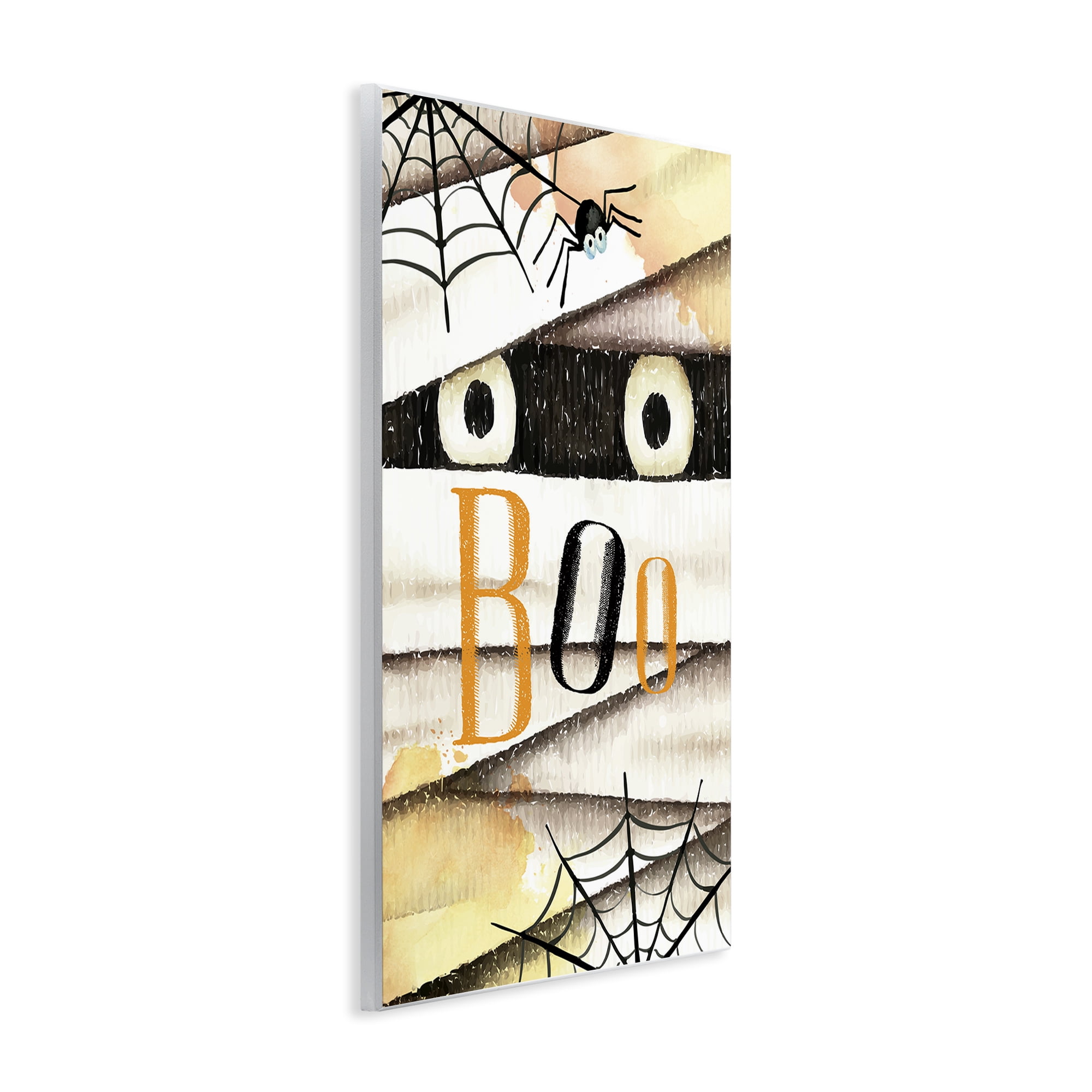 Stupell Industries Spooky Peeking Eyes Typography Painting Unframed Art Print Wall Art, 10 x 15