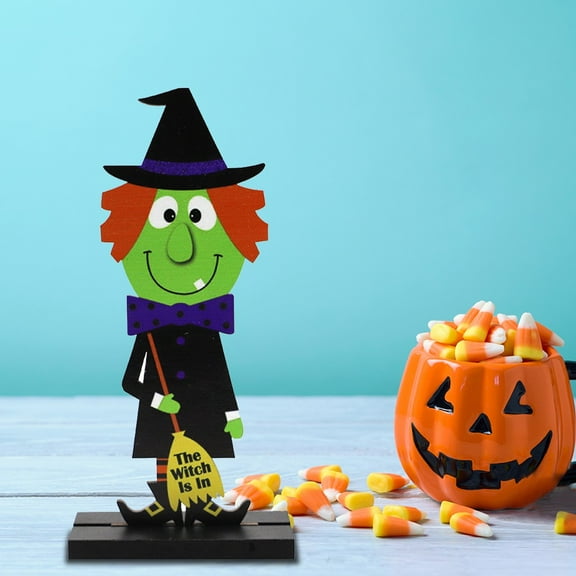 Vikakiooze Wooden Halloween Desktop Ornaments Haunted House Decoration Halloween Pumpkin๐๐