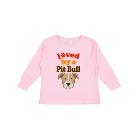 

Inktastic Pit Bull Terrier Dog Lover Gift Toddler Boy or Toddler Girl Long Sleeve T-Shirt