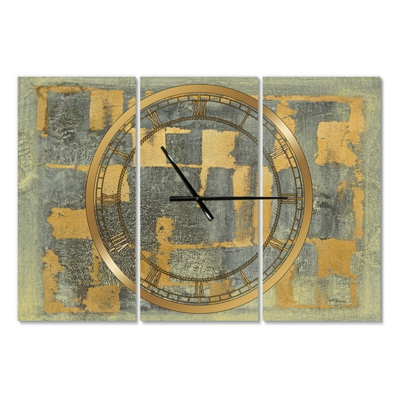 Designart 'Glam Metallic Form II' Modern Wall Clock