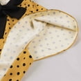 thumbnail image 6 of SMihono Women's Ruffle Sleeves Bow Tie Polka Dots Vintage Dress Belted High Waist Pleated Hem Summer Fashion Prom Dress Yellow S, 6 of 8