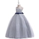 thumbnail image 4 of Vestido Para Niñas, Ropa Para Bebés, Temperamento Para Niños Pequeños, Lazo Minimalista, Flor Bordada, Hilo De Red, Vestido De Fiesta De Cumpleaños, Vestidos Grises Odeerbi LM103-3559, 4 of 9