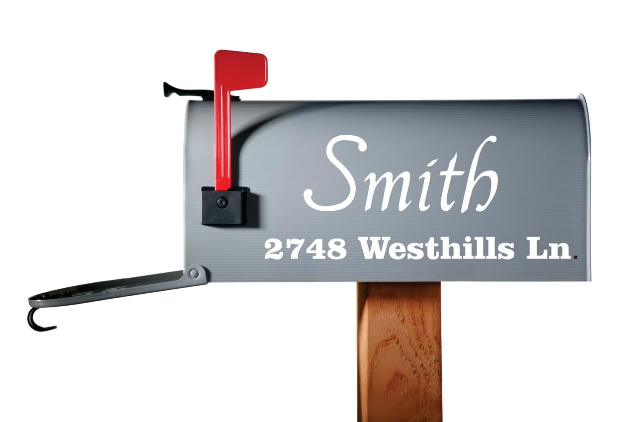 Mailbox Decals Personalized Address Name and Street Custom Made To