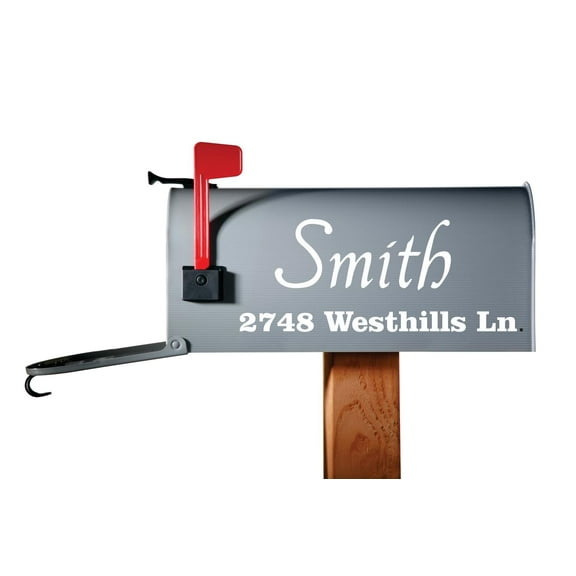 Mailbox Decals Personalized Address Name and Street Custom Made To Order Vinyl Lettering Outdoor Sticker 7 Inches X 16 Inches