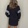 thumbnail image 4 of BSDJILFG Sweatshirt Dress for Women Athletic Casual Color Blocked Drop Shoulder Striped Shirt Casual Crewneck Mini Tennis Dress, 4 of 8