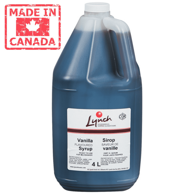 Lynch Sirop à la Vanille, Arôme Professionnel de Barista et de Boisson, Pichet en Vrac pour Services Alimentaires 4 L (1,06 Gallon)