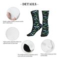 thumbnail image 6 of Crew Socks for Women Men, blue green bats cool  Moisture Running Athletic Football Striped Socks Cushion Tube Socks, 6 of 7
