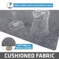 thumbnail image 6 of Drymate Premium Luxury Shelf & Drawer Liner, Thick Cushioned Fabric, Non-Adhesive, Absorbent, Waterproof, Slip-Resistant, Liners for Kitchen Cabinets, Cupboards (12”x59”)(2-Pack)(Light Grey), 6 of 8
