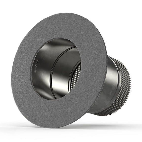 AC Infinity 4" Ducting Take-Off Collar, Galvanized Steel Inlet Flange Starter Collar for 4” Ducting with Dryers and Range Hoods…