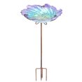 thumbnail image 1 of Bañera de vidrio para pájaros MUMTOP Outdoor con estaca de metal, color morado, 66 cm, 1 of 8