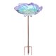 thumbnail image 1 of Bañera de vidrio para pájaros MUMTOP Outdoor con estaca de metal, color morado, 66 cm, 1 of 8