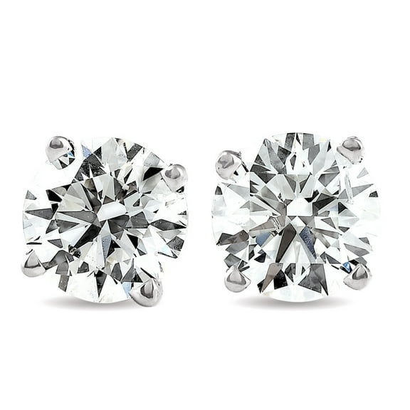 1/4 to 3 Ct Lab Grown Diamond Screw Back Studs Earrings in 14k White Gold